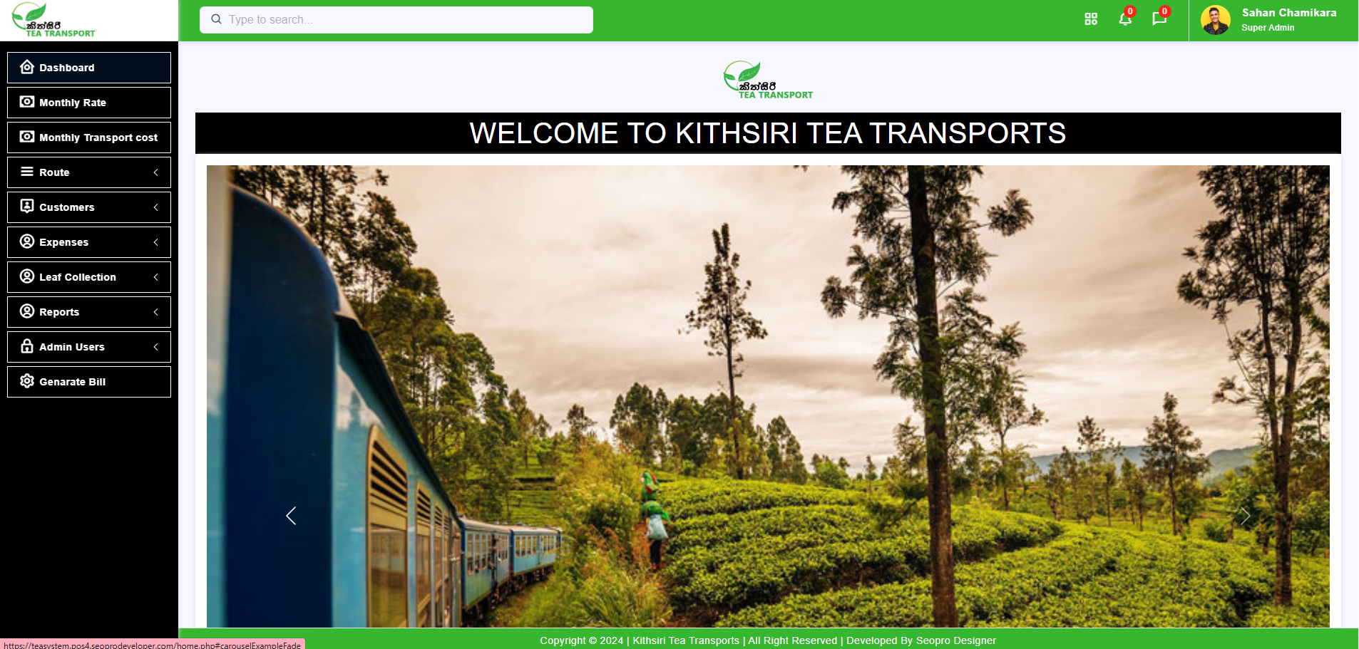 Tea Transport System